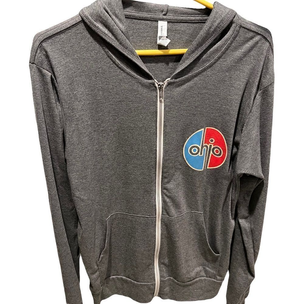 Bella Canvas “Ohio” grey full zip light weight hoodie‎